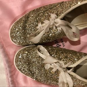 keds x kate spade new york glitter sneakers